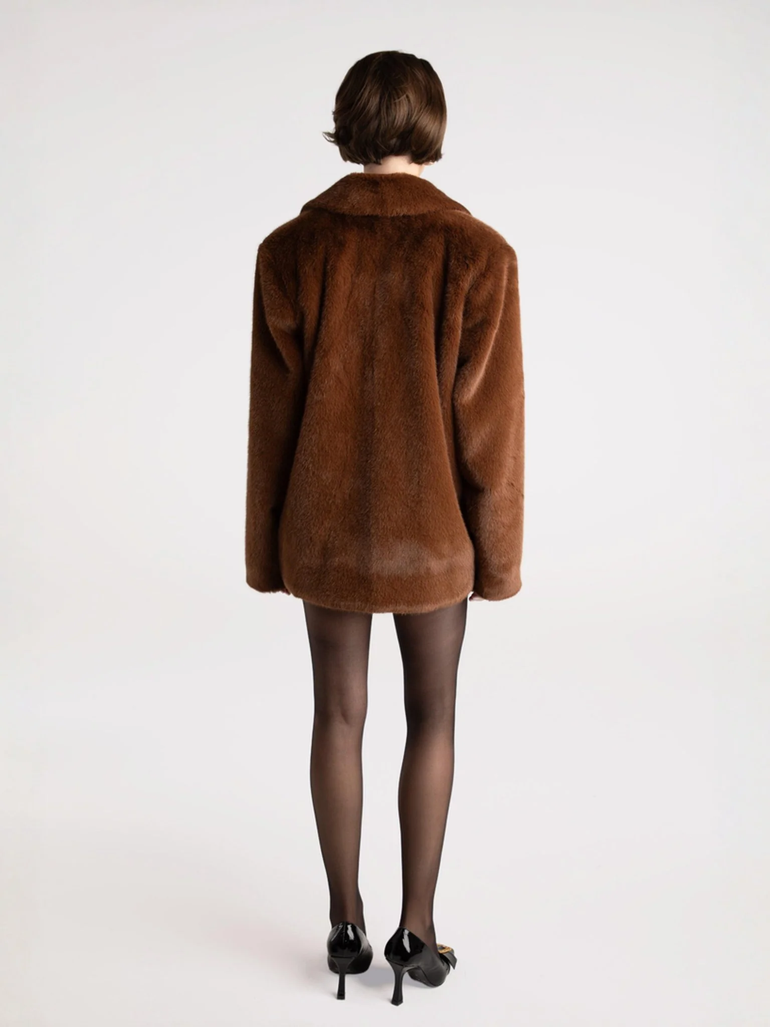 Phoebe Fur Jacket (Brown) - Image 4