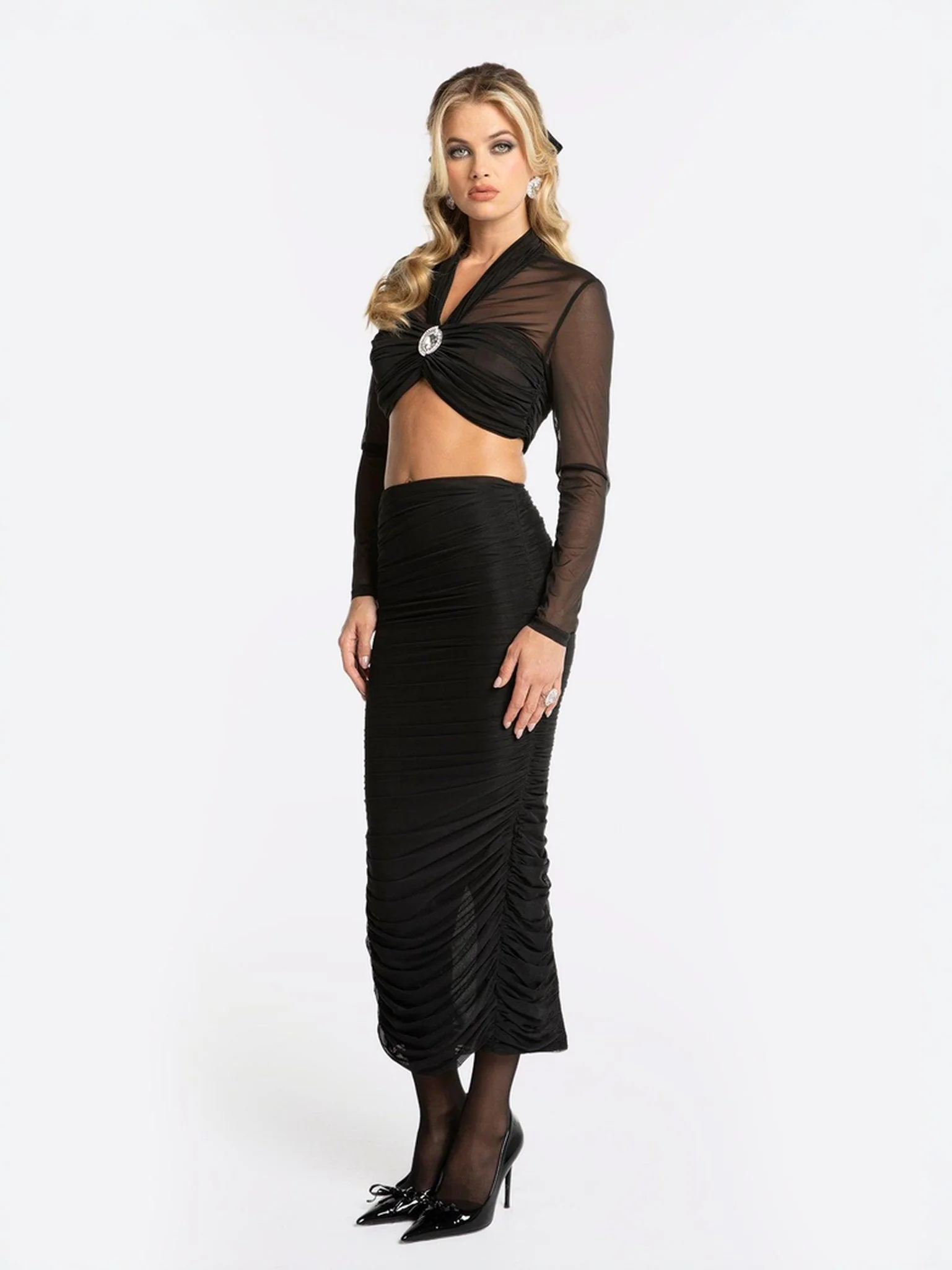 Pia Mesh Top (Black) (Final Sale) - Image 5