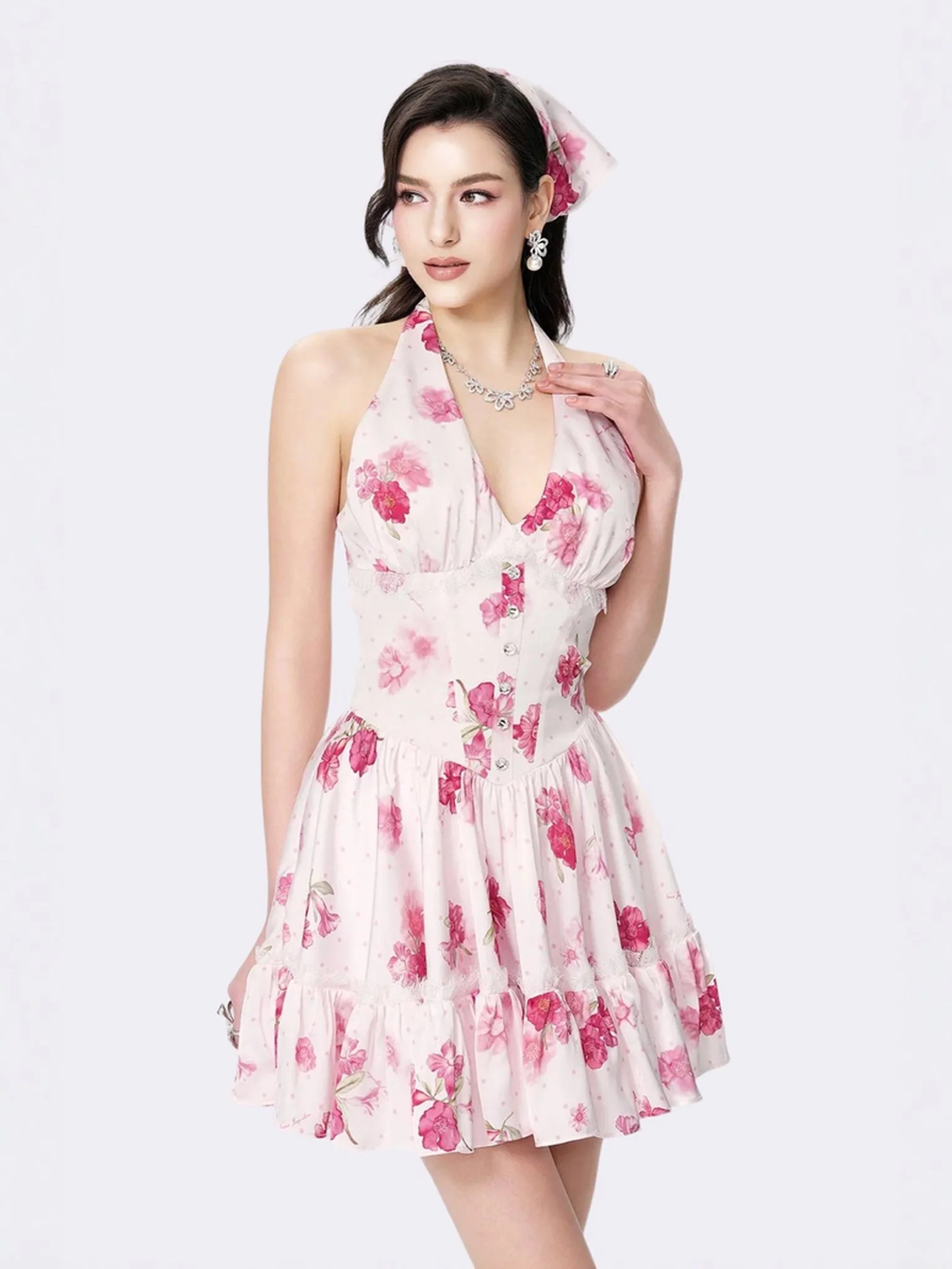 Rosaline Dress (Pink) - Image 3