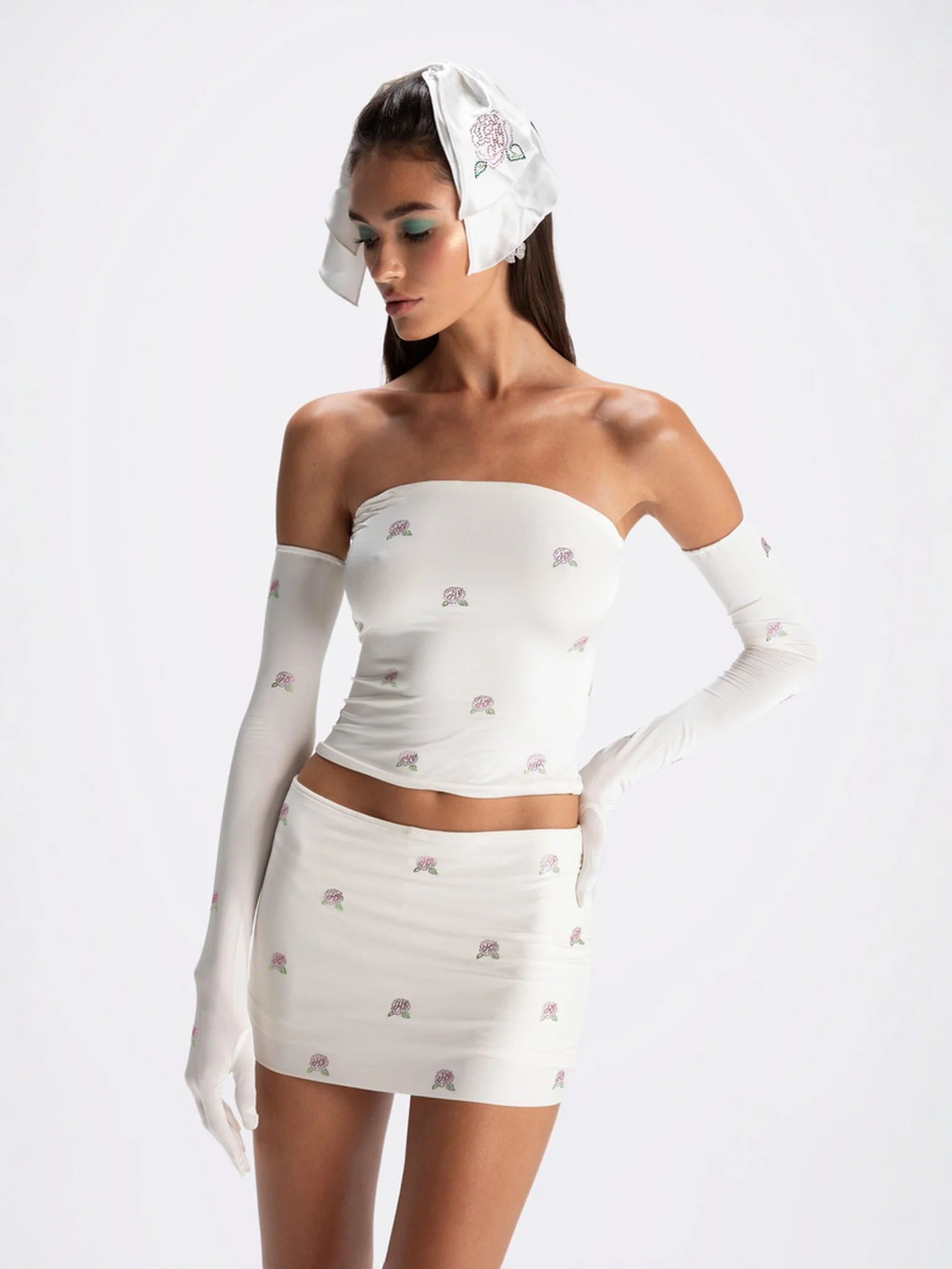 Rosana Embroidered Skirt (White) (Final Sale) - Image 4