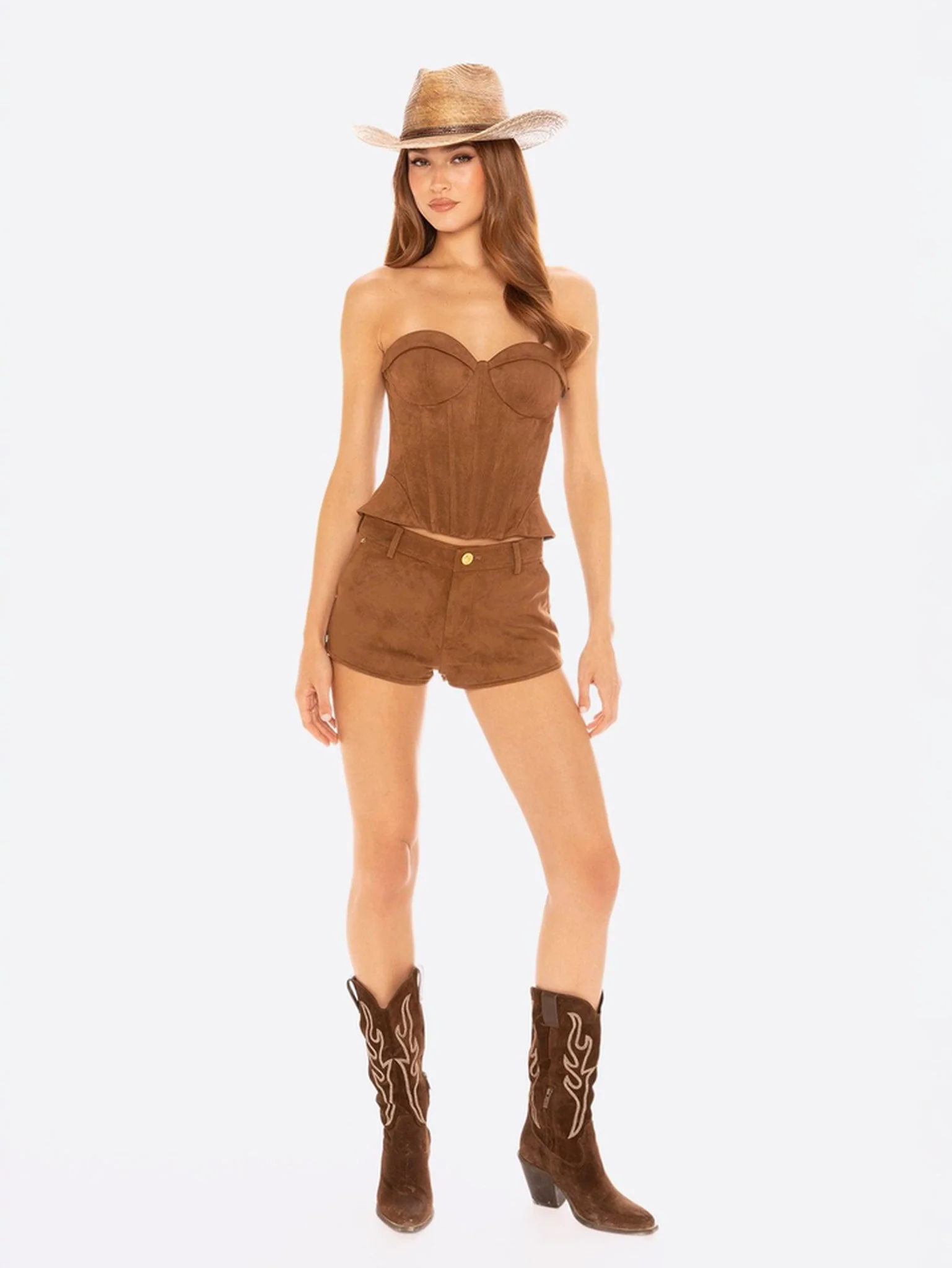 Sienna Suede Top (Brown) - Image 5