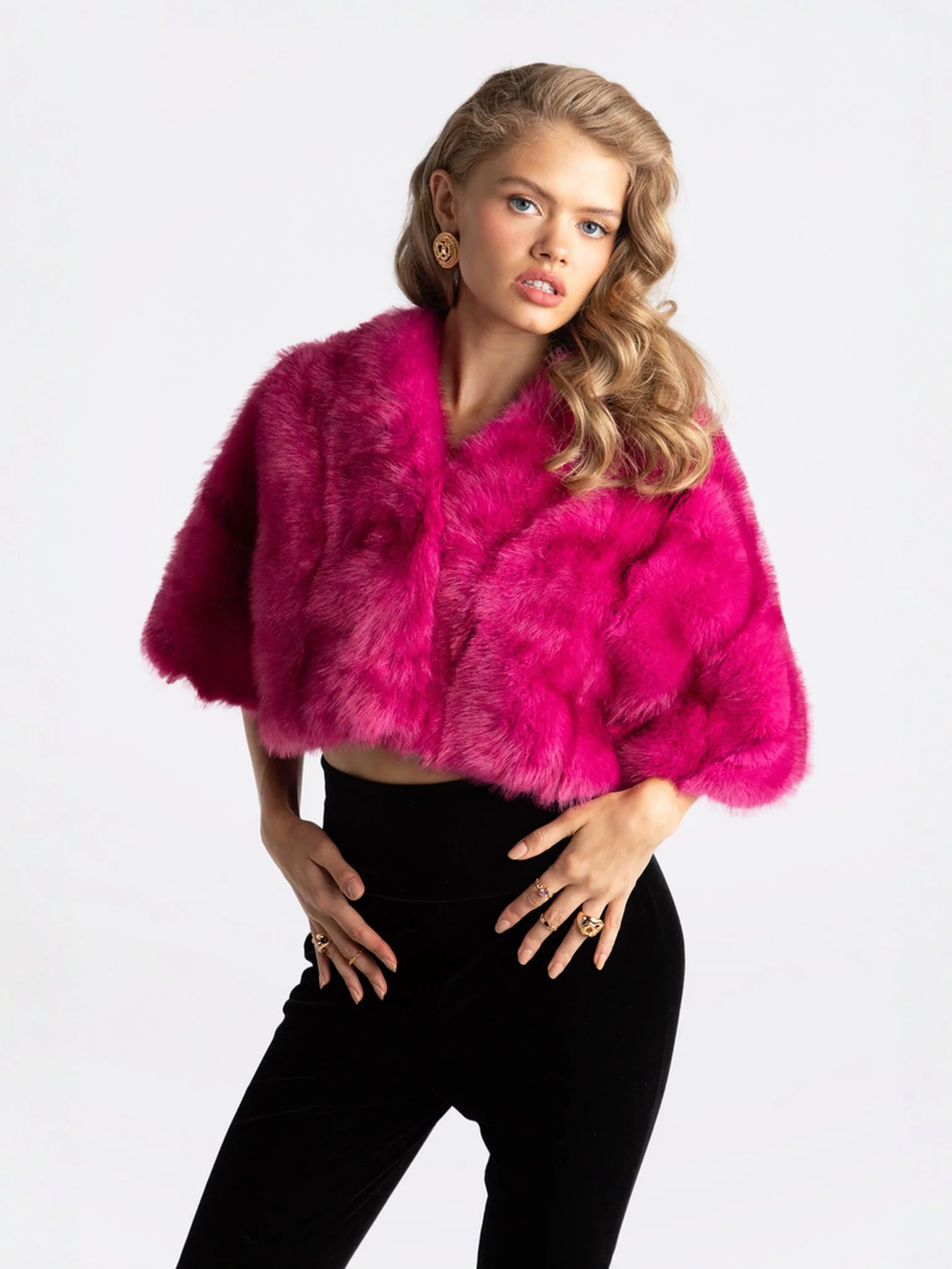 Sophia Fur Coat (Pink) (Final Sale) - Image 3