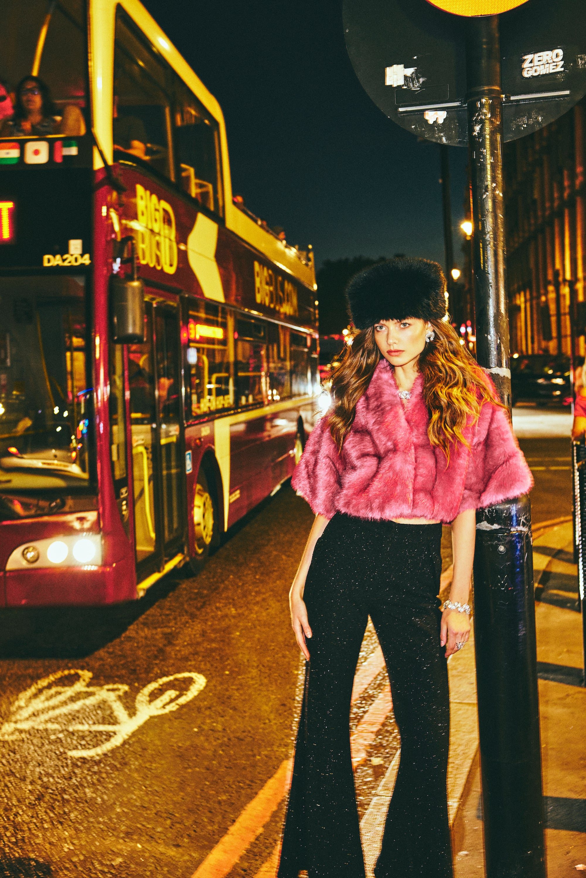 Sophia Fur Coat (Pink) (Final Sale) - Image 9
