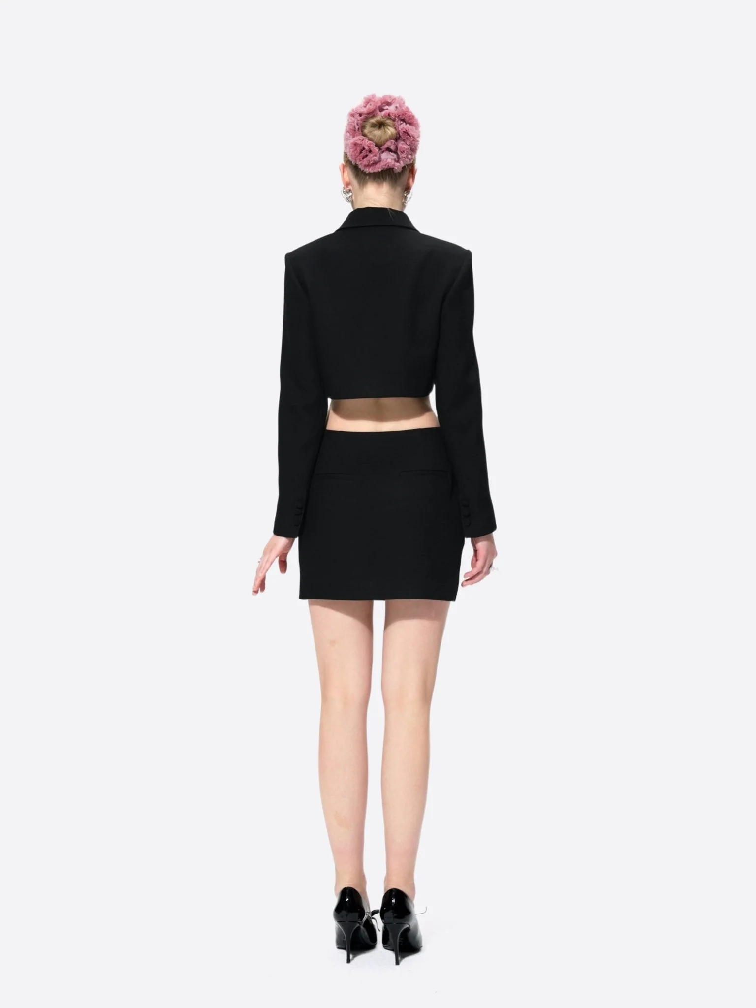 Tatiana Crop Blazer (Black) - Image 4