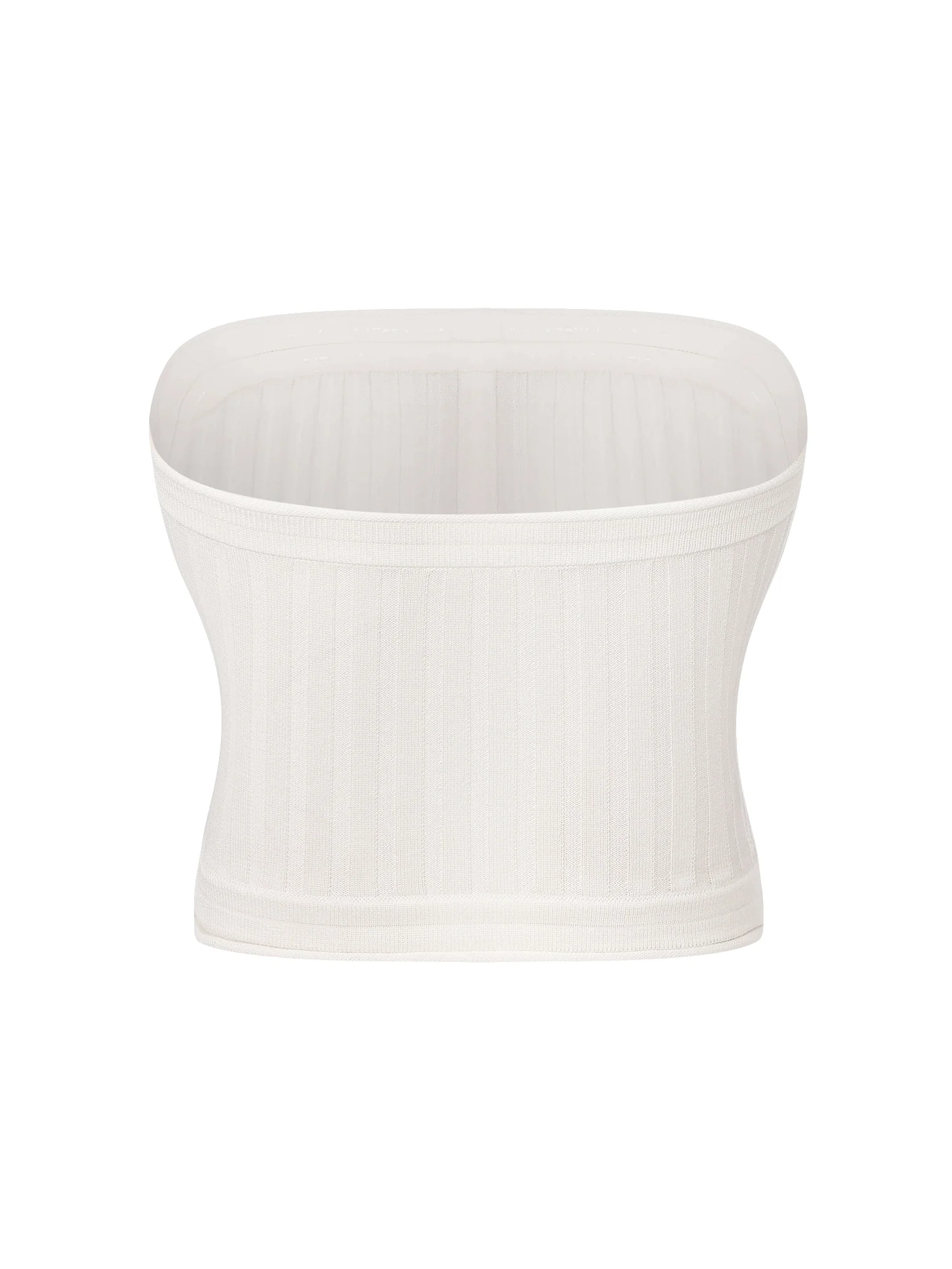 Tessa White Knit Tube Top - Image 9