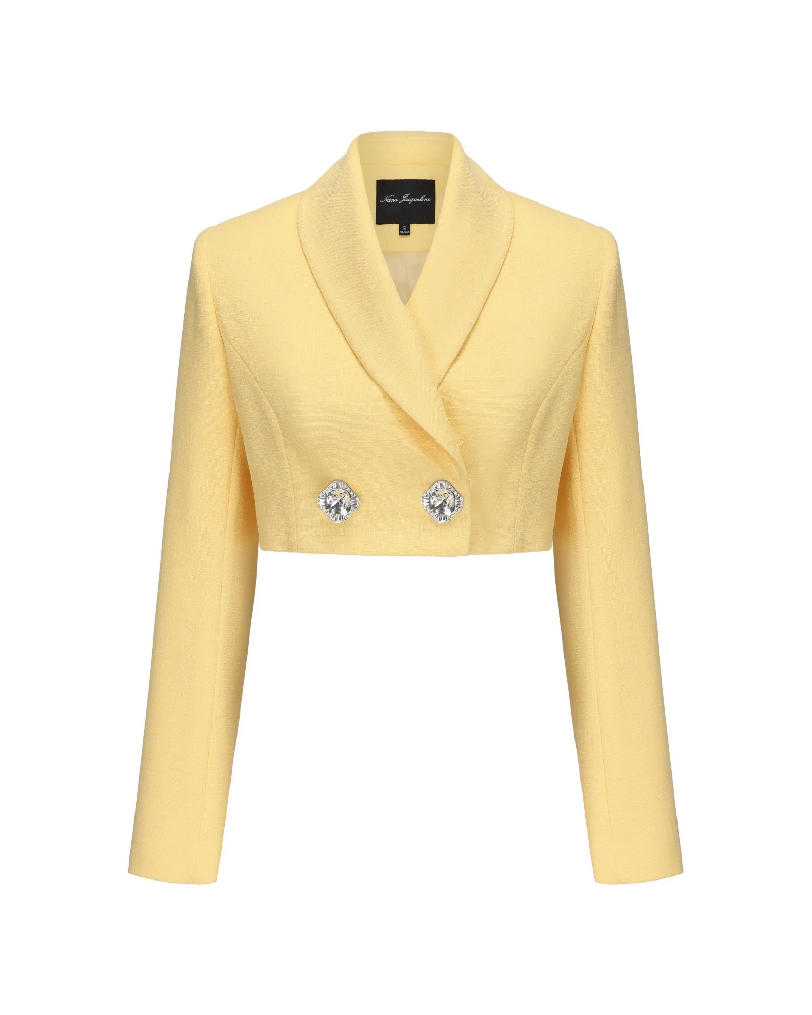 Veronica Crop Blazer (Yellow) - Image 3