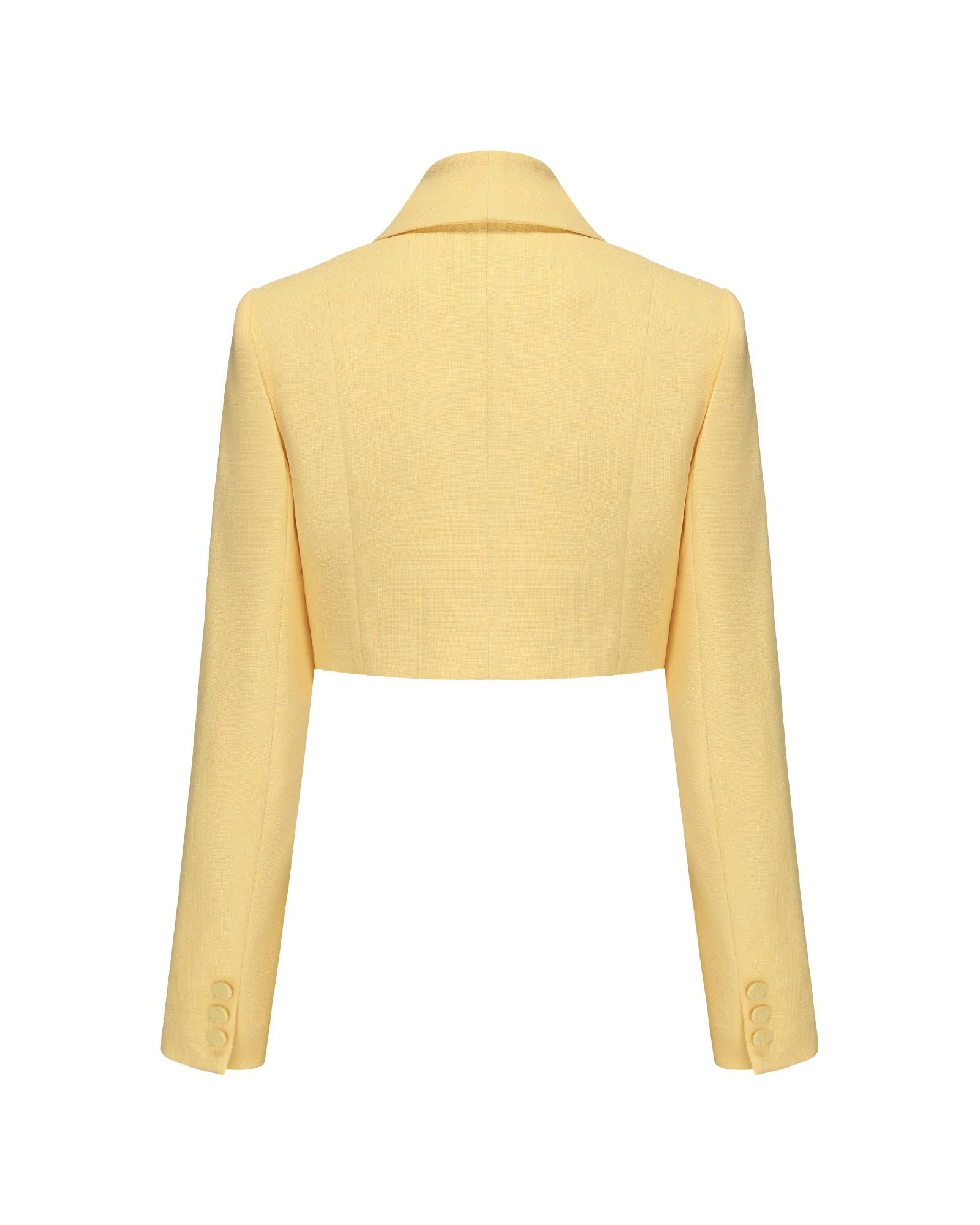 Veronica Crop Blazer (Yellow) - Image 4