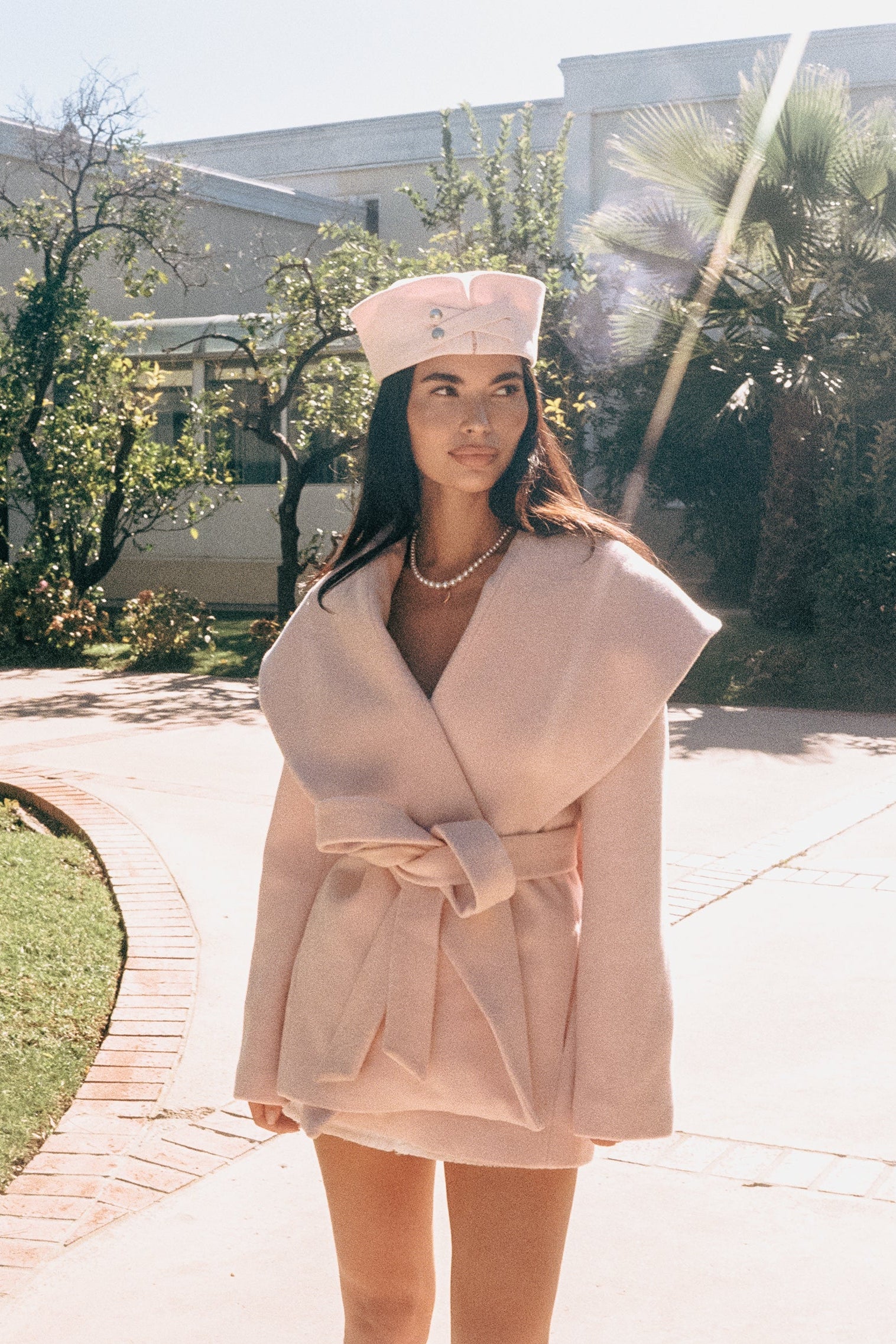 Victoria Bow Coat (Pink) - Image 2