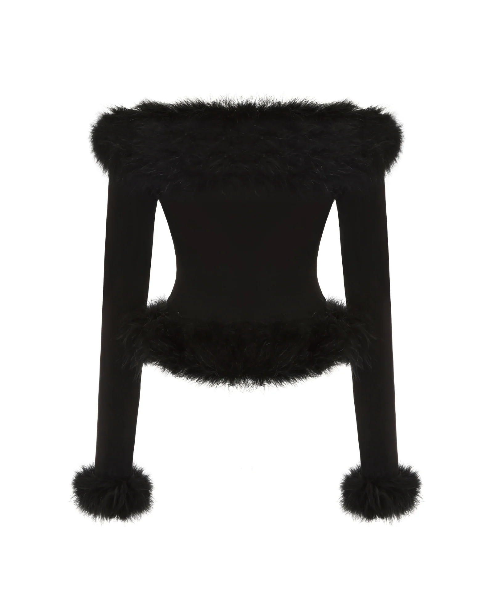 Viola Feather Top (Black) - Image 6