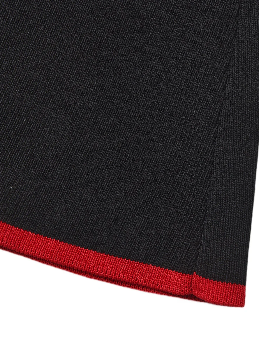 Wilhelmina Contrast A-Line Black skirt - Image 7