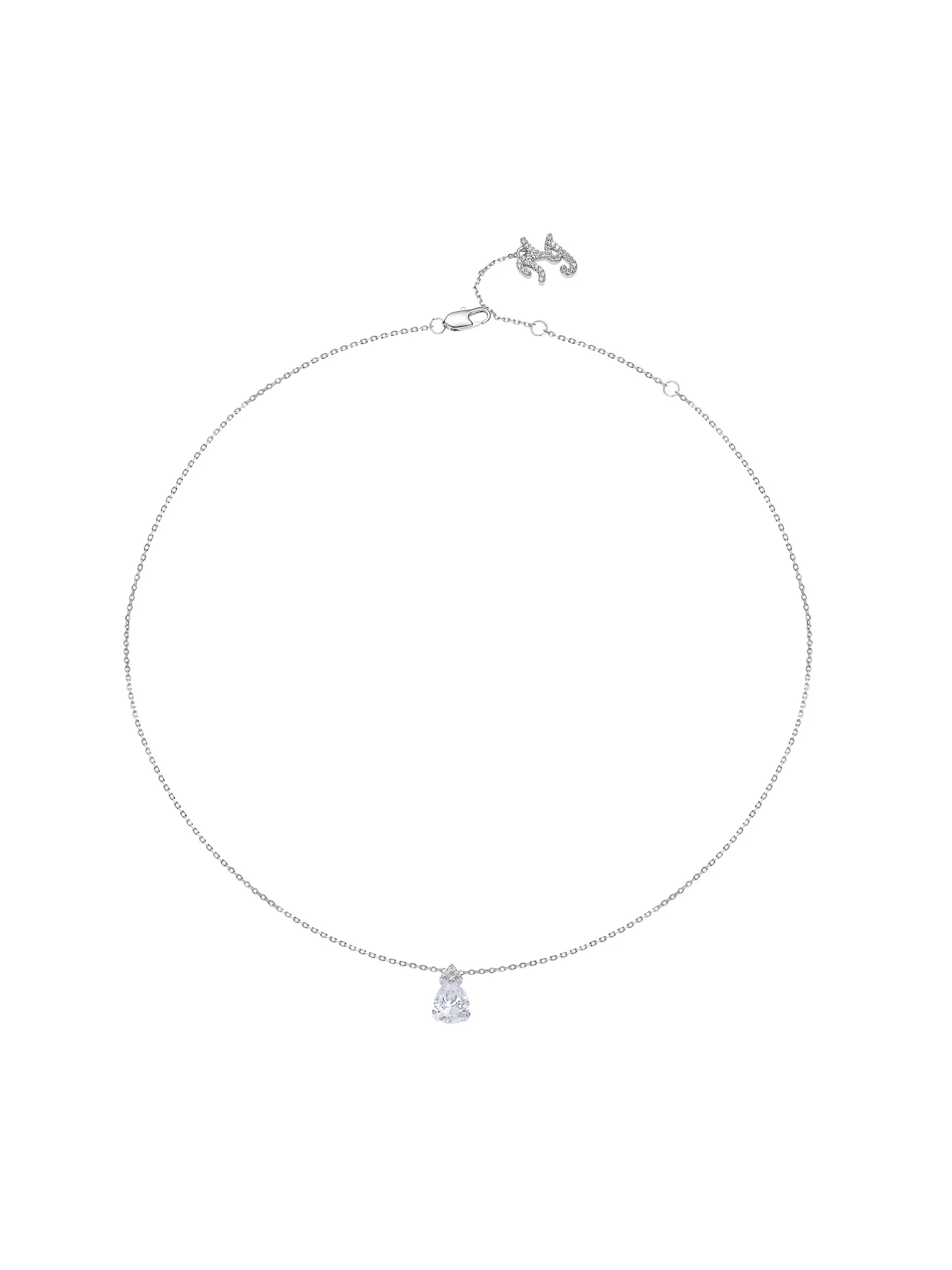Yvette Pear Cut Crystal Pendant Necklace